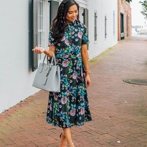 J. Crew x Abigail Borg Floral Shirt Dress